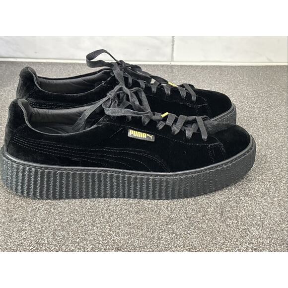 The Rihanna x Fenty Puma Creeper Black Suede Platform Shoes Mens Size 11, w/ Box - Picture 1 of 14